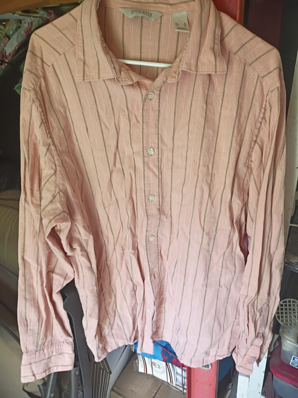 Crewcuts Pink Striped Long-Sleeve Button-Down Shirt